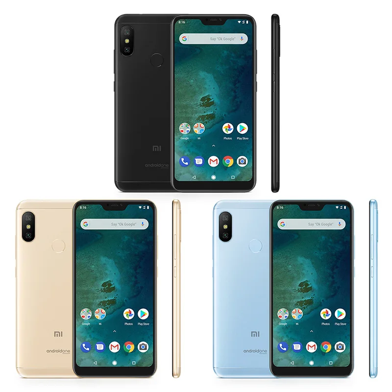 Глобальная версия Xiaomi Mi A2 Lite, 4 Гб ОЗУ, 64 Гб ПЗУ, мобильный телефон Snapdragon 625, четыре ядра, 5,84 дюймов, 19:9, полный экран, двойная камера ai