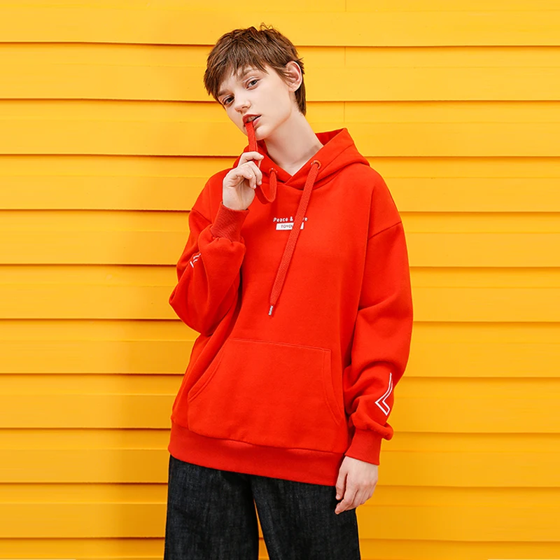  Toyouth 2019 New Harajuku Style Chic Sweatershirt for Female Student Plus velvet Street-wear Hooded