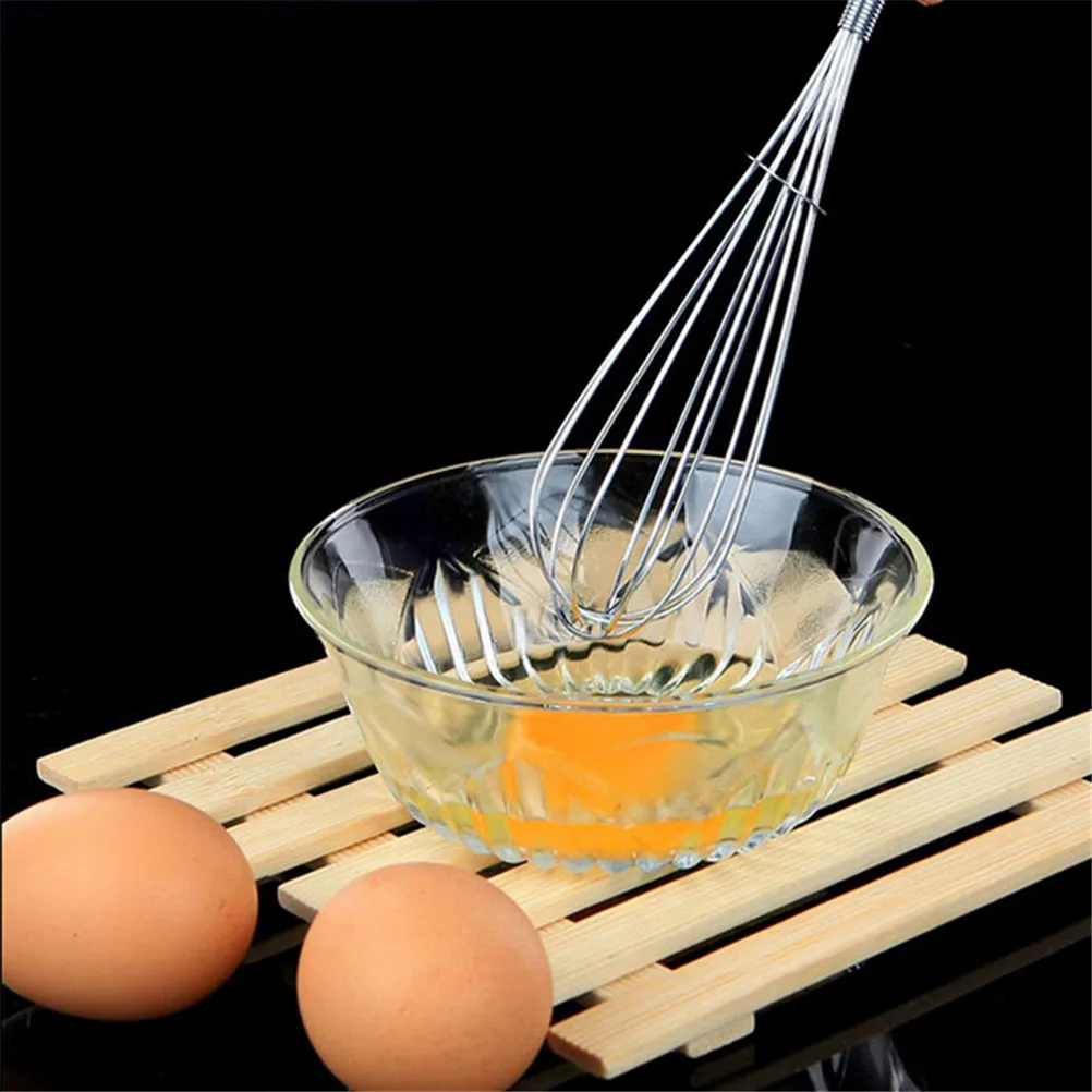New 6 Inches Stainless Steel Egg Beater Hand Blender Spiral Wire Whisk