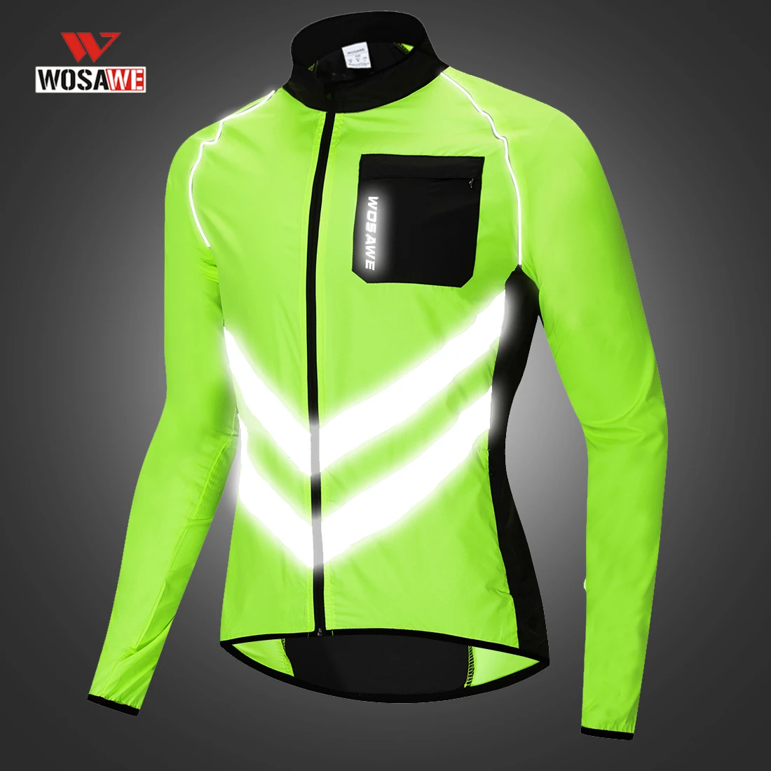 

WOSAWE Reflective Vest Motorcycle Jacket High Visibility Jacket Neon Clothes Men Women Reflective Jacket colete refletivo Roupa