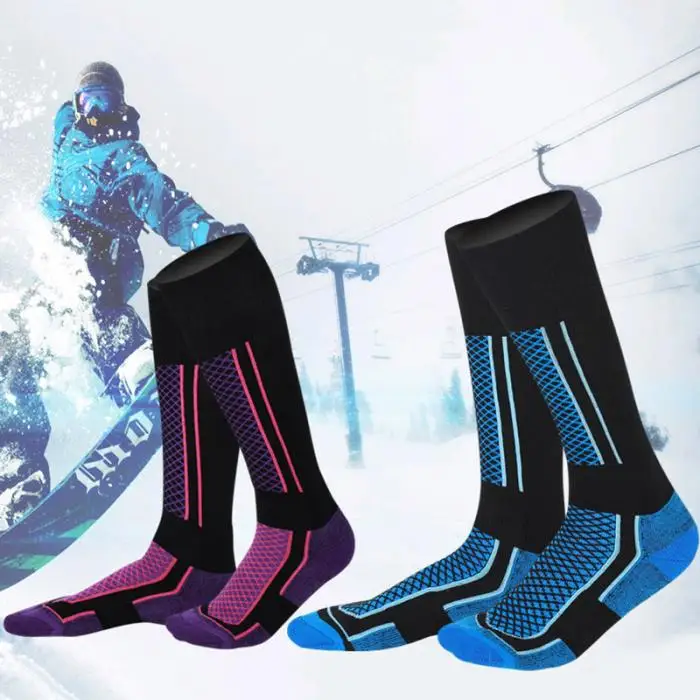 1 пара зимних тепловых носков, толстые хлопковые спортивные носки для сноуборда, катания на лыжах, GDD99
