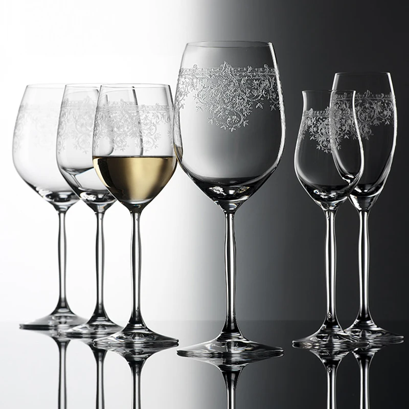 Luxury Engraving wine glass crystal Glass cup goblet Party beer wine