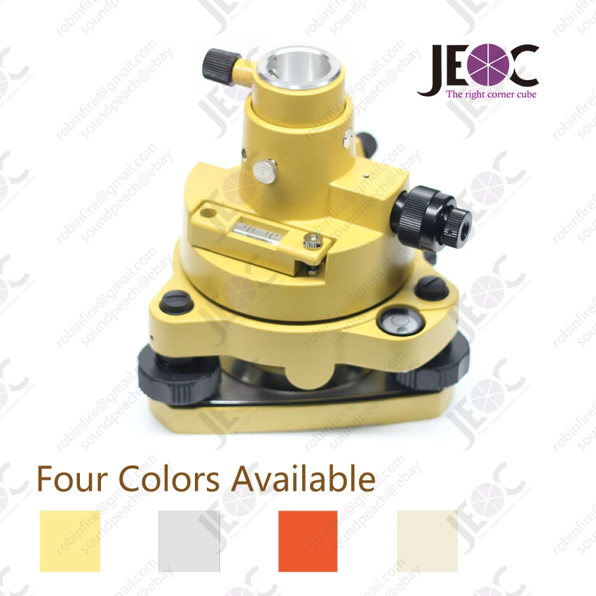 Topcon Style Tribrach & Adapter, with optical plummet, yellow red grey camel