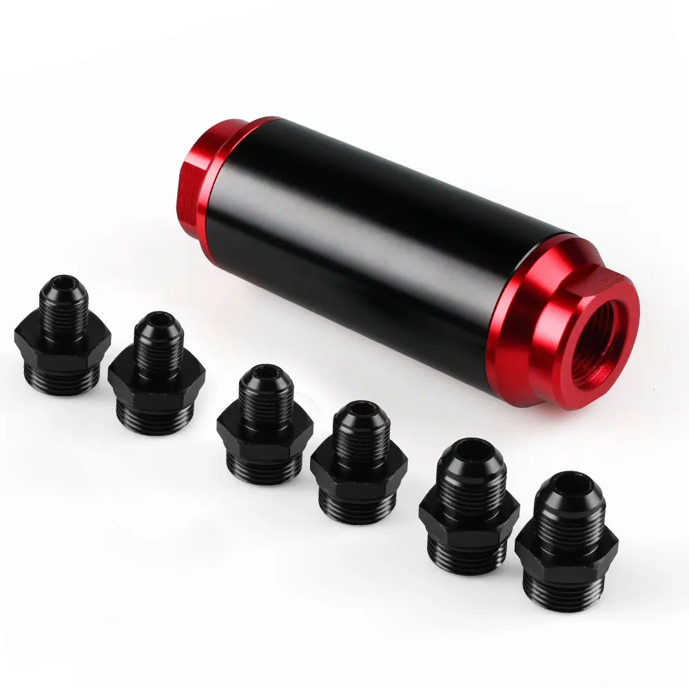 RASTP-черный и красный Встроенный топливный фильтр с высоким потоком 100 микрон Очищаемый SS AN6 AN8 AN10 фильтр аксессуары RS-FRG014