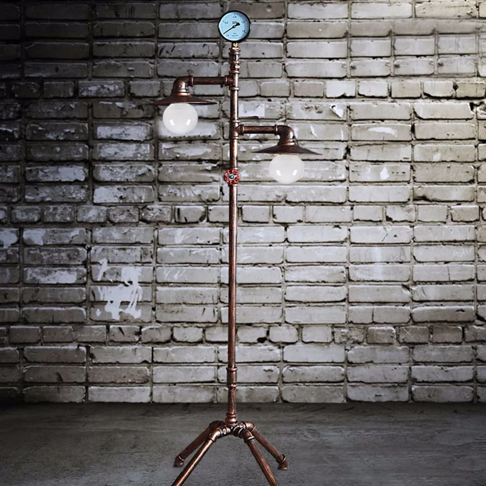 Свет лампы торшер промышленного бар творческая студия Ретро водопровод пол света для внутренней отделки