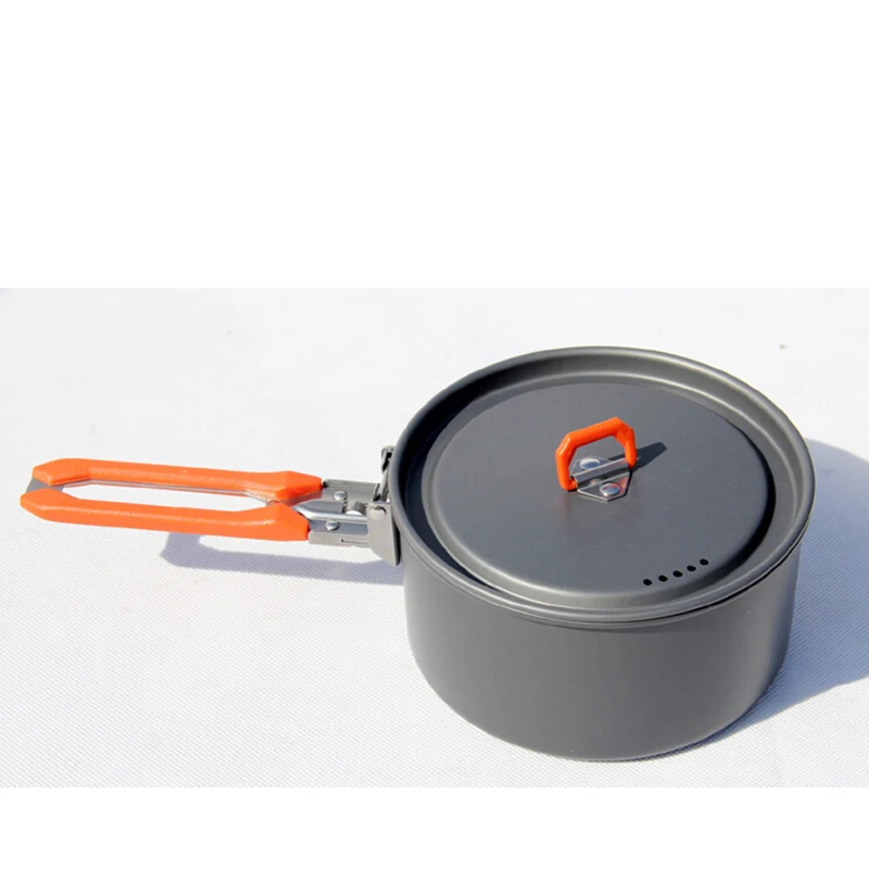 Günstig 4 5 Person Camping Kochen Set 3 Topf Braten Pan Für Team Outdoor Camping Wandern Picknick Kochen Kochgeschirr Feuer ahorn Fest 5
