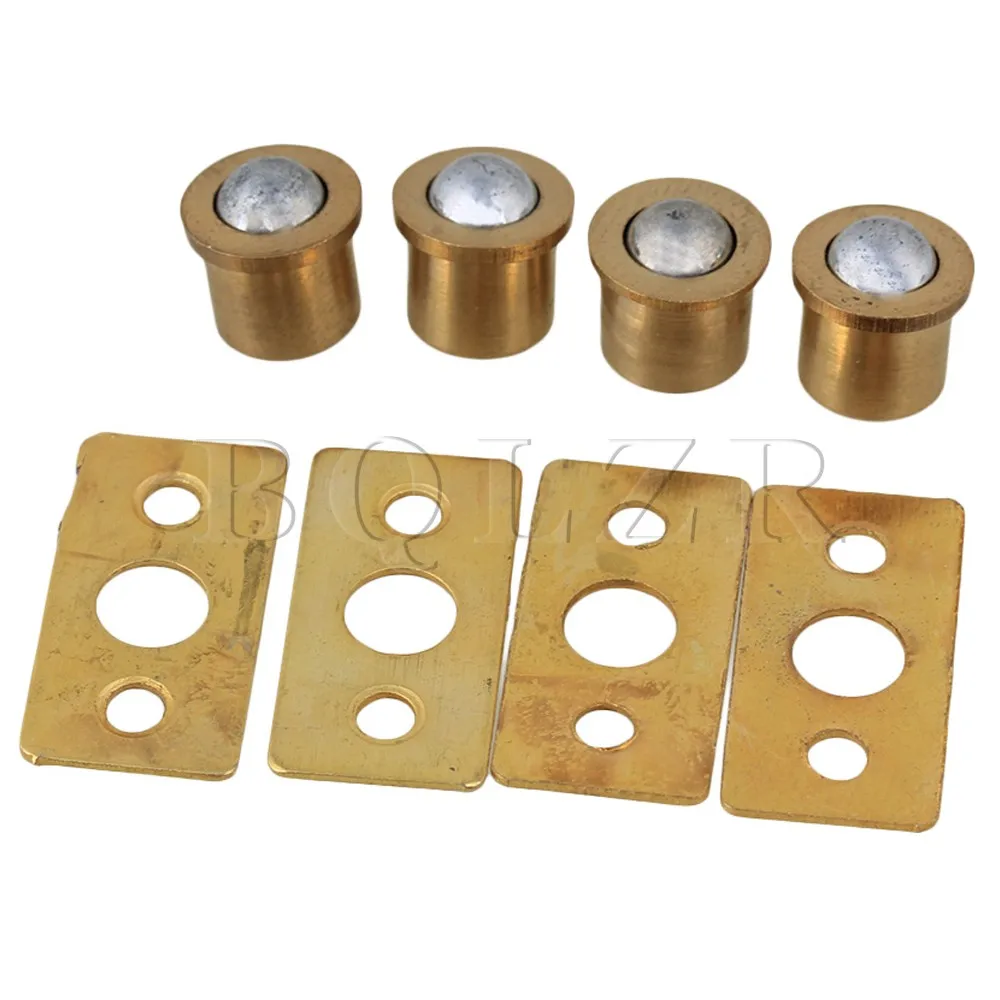 

BQLZR 4 xGold Brass Ball Catch with Strike Plate for Cabinet Closet Sping Door