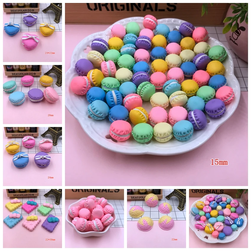 

Free Shipping!! Hot Selling Cute Kawaii Colorful Clay Macaroon for Crafts Making, Phone Deco, Scrapbooking, DIY