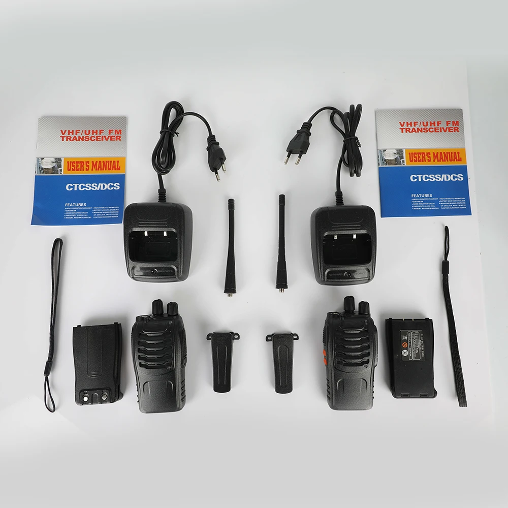 2pcs BF-888S Walkie talkie UHF Two way radio baofeng 888s UHF 400-470MHz 16CH Portable Outdoor Communication Tools