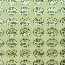 QC клейкая наклейка на заказ этикетка наклейка QC прошла стикер s 900 шт/партия золотой цвет овальной безопасности этикетка гарантийный знак