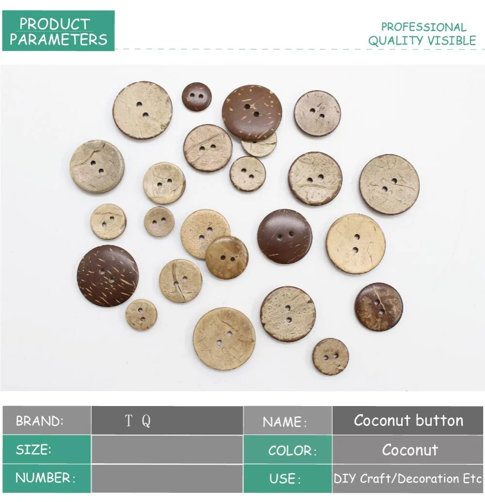 Высокое количество 50 шт. 10 мм-25 мм 2 отверстия DIY круглые кокосовые раковины пуговицы деревянные кнопки для одежды скрапбукинг Швейные аксессуары