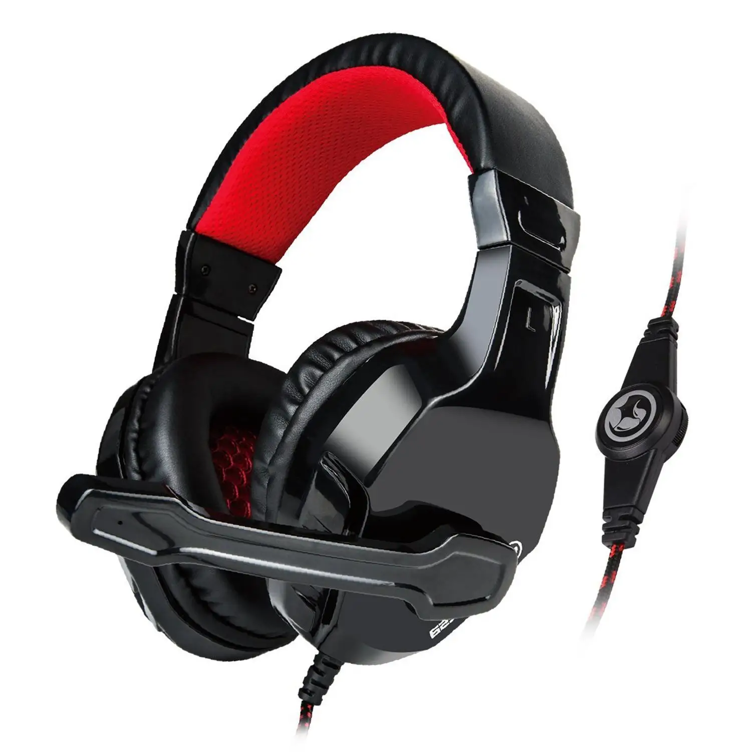 

MARVO H8329 Stereo Gaming Headphone Surround Sound, Noise Cancelling Headset with Microphone Red LED Backlight