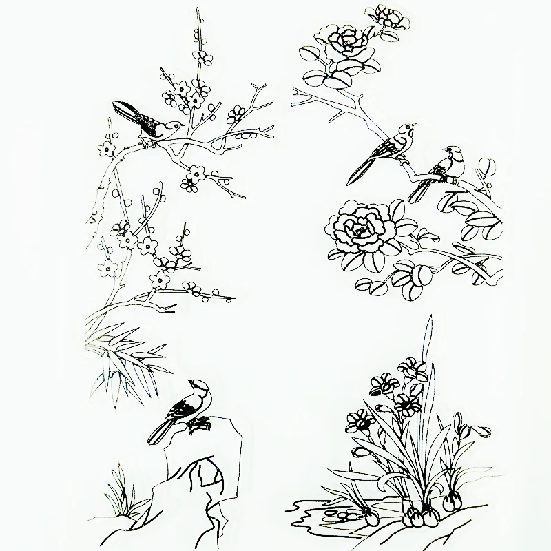 

YLCS203 Birds Silicone Clear Stamps For Scrapbook DIY Album Paper Cards Decoration Embossing Folder Craft Rubber Stamp 11*16cm