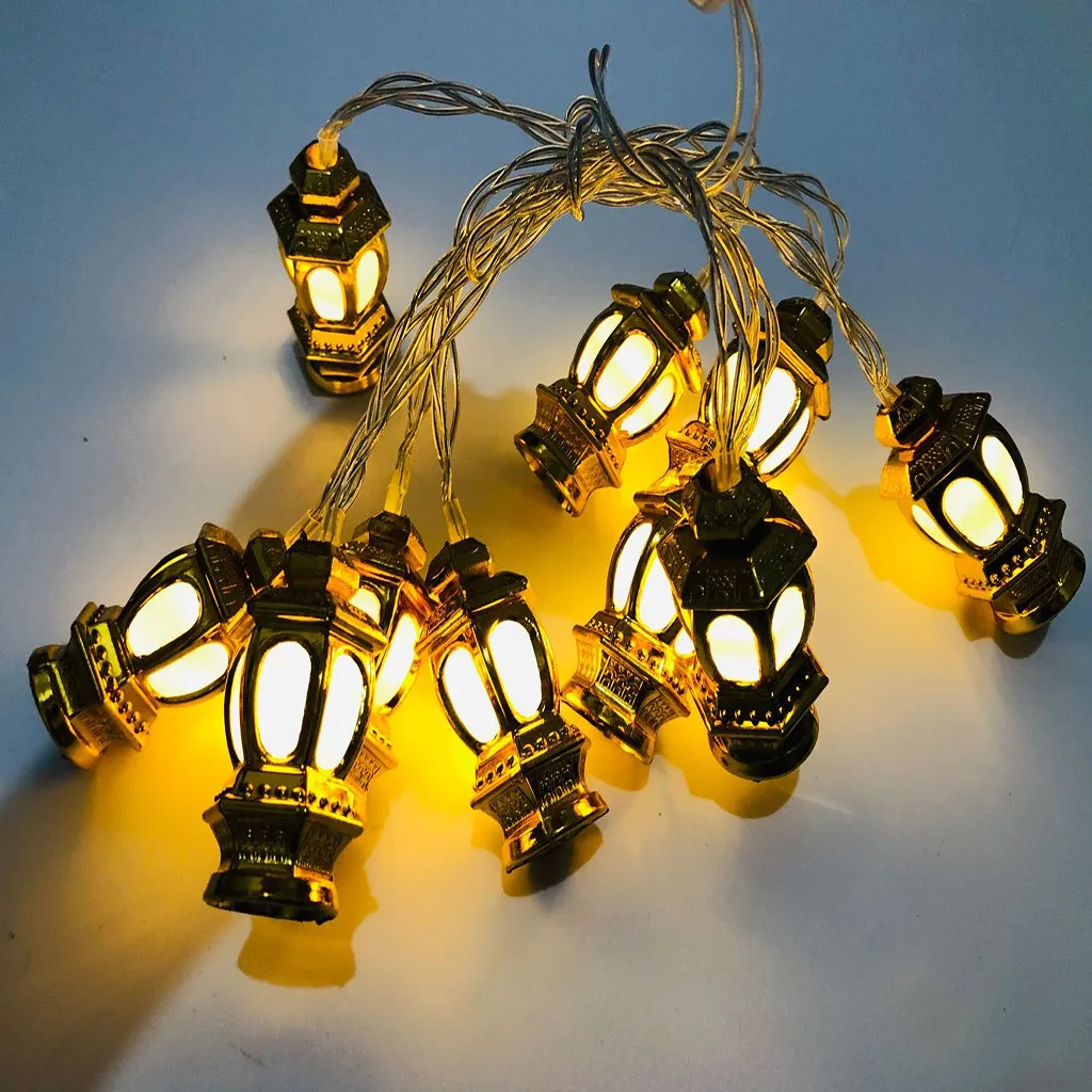 

2019 Exquisite household items Led Light String Eid Mubarak Curtain Lights Decorative Holiday Lights convenient product