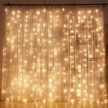 Curtain LED String Lights modern home 300leds 300CM length Christmas Garlands Fairy Party Garden Wedding new year Decor fairy VR