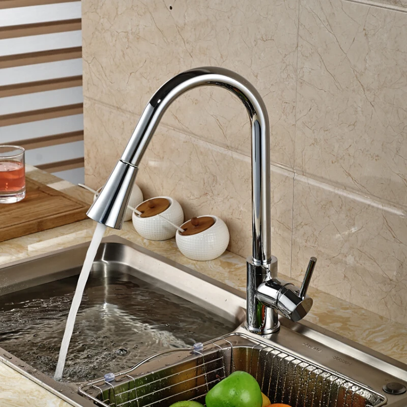 Chrome-Finish-Pull-Out-Sprayer-Head-Kitchen-Sink-Faucet-Single-Handle-Mixer-Taps-Kitchen-Faucet-Taps (3)