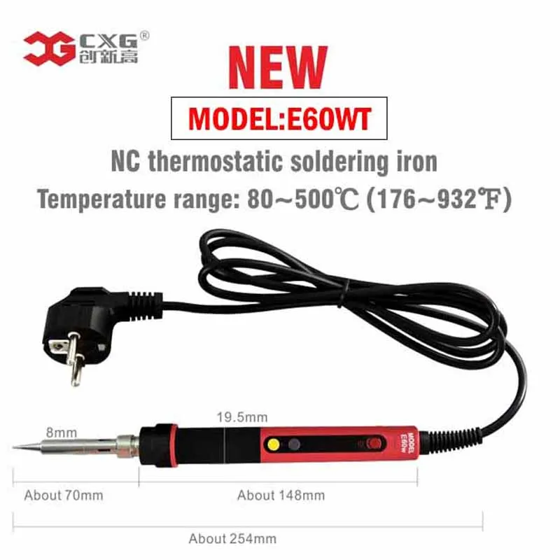 CXG E60WT  Electric Soldering iron LED Digital Adjustable Temperature EU plug Welding Solder Station Heat Pencil Soldering iron (3)
