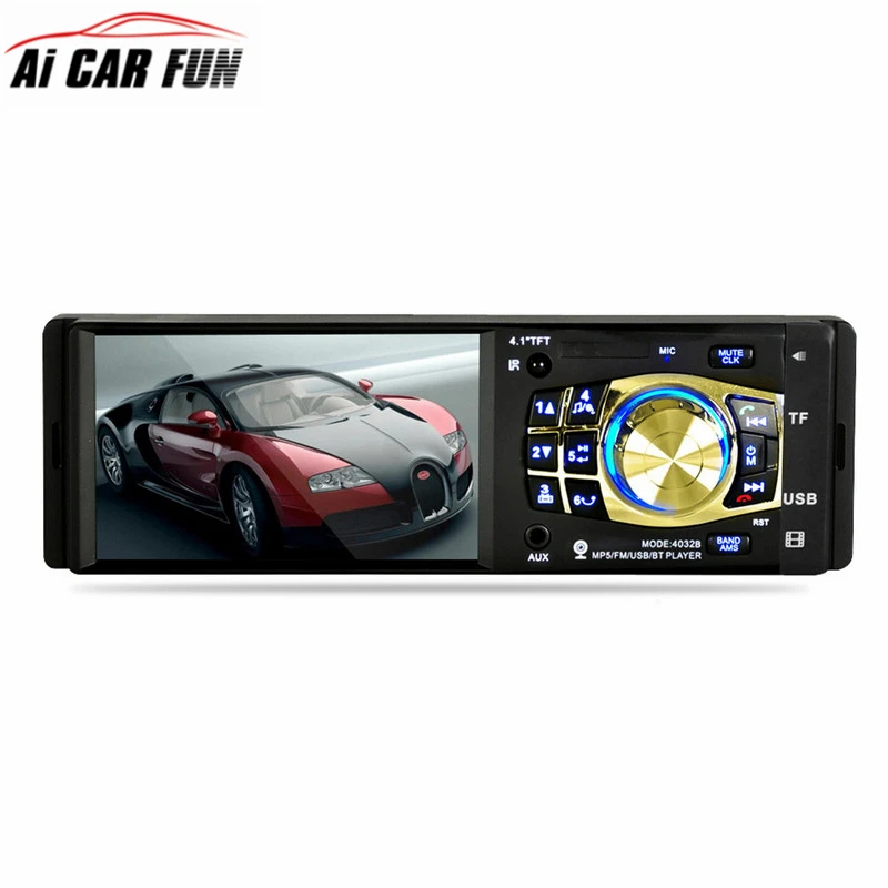 

4032B 4.1" Bluetooth Rear View Camera MP5 Player Single Spindle MP3 Player Radio U Disk with Camera Car Stereo Audio MP5 Player