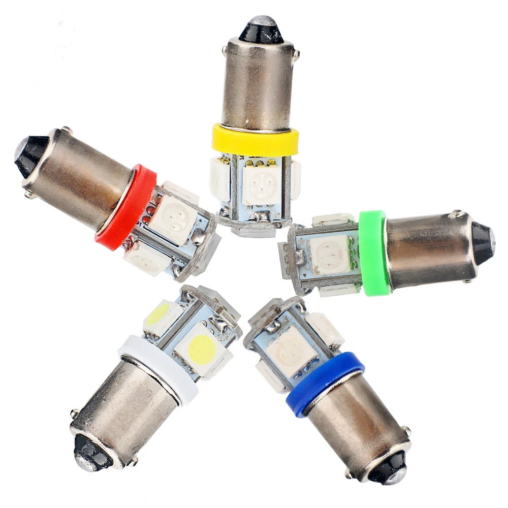 YM E яркий 100 шт. Автомобильный светодиодный светильник Интерьер BA9S 5050 5 SMD DC 12V 24V