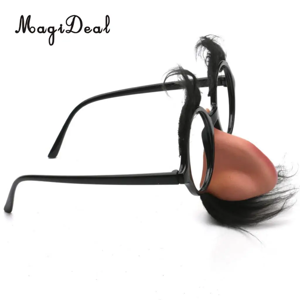 MagiDeal Set of 2 Pieces Novelty Presley Sunglasses Big Nose Mustache Glasses 70s Fancy Dress Costume Eyewear Props