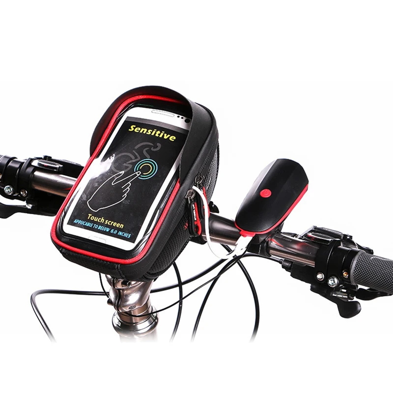 Best Bicycle Bag Waterproof Phone Holder Bike Bag 6 Inch Touch Screen Phone Holder Bicycle Handlebar Bags Bycicle Accessories 2