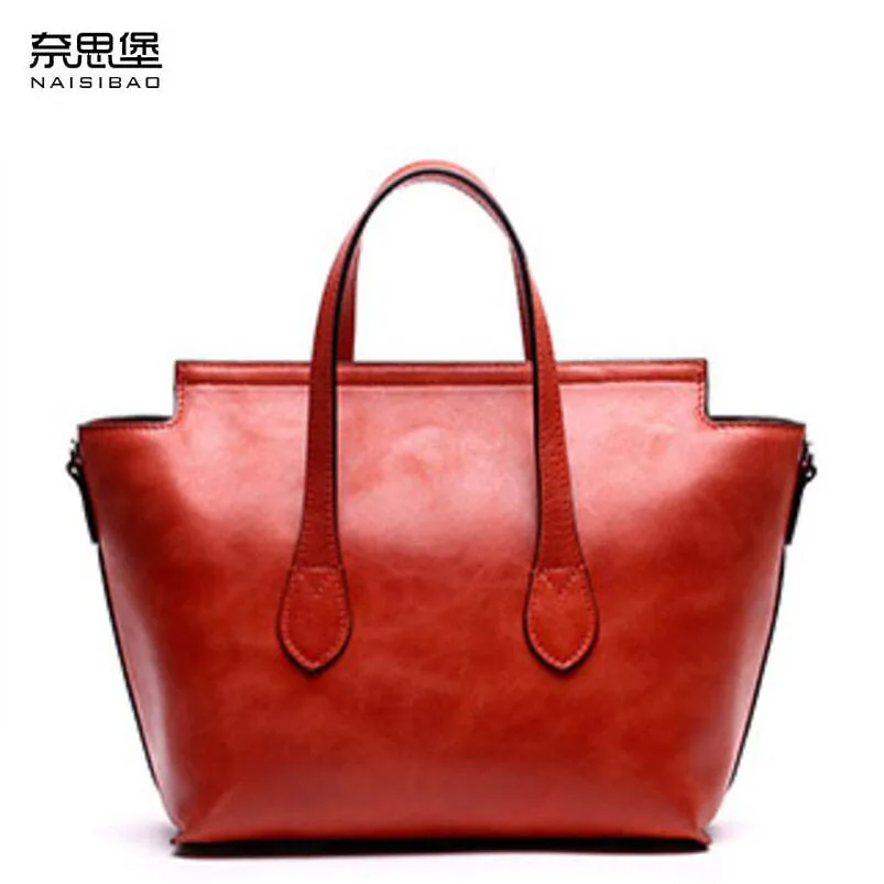NAISIBAO2018 New luxury fashion 100% high quality handbag leather cowhide shoulder Messenger bag retro embossed women's bag naisibao2018 new small bag messenger bag wild shoulder bag simple retro luxury fashion luxury high end leather hand branded prod