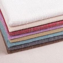 Много толстых бамбуковых хлопчатобумажных однотонных льняных шторы, спальни, гостиной шторы