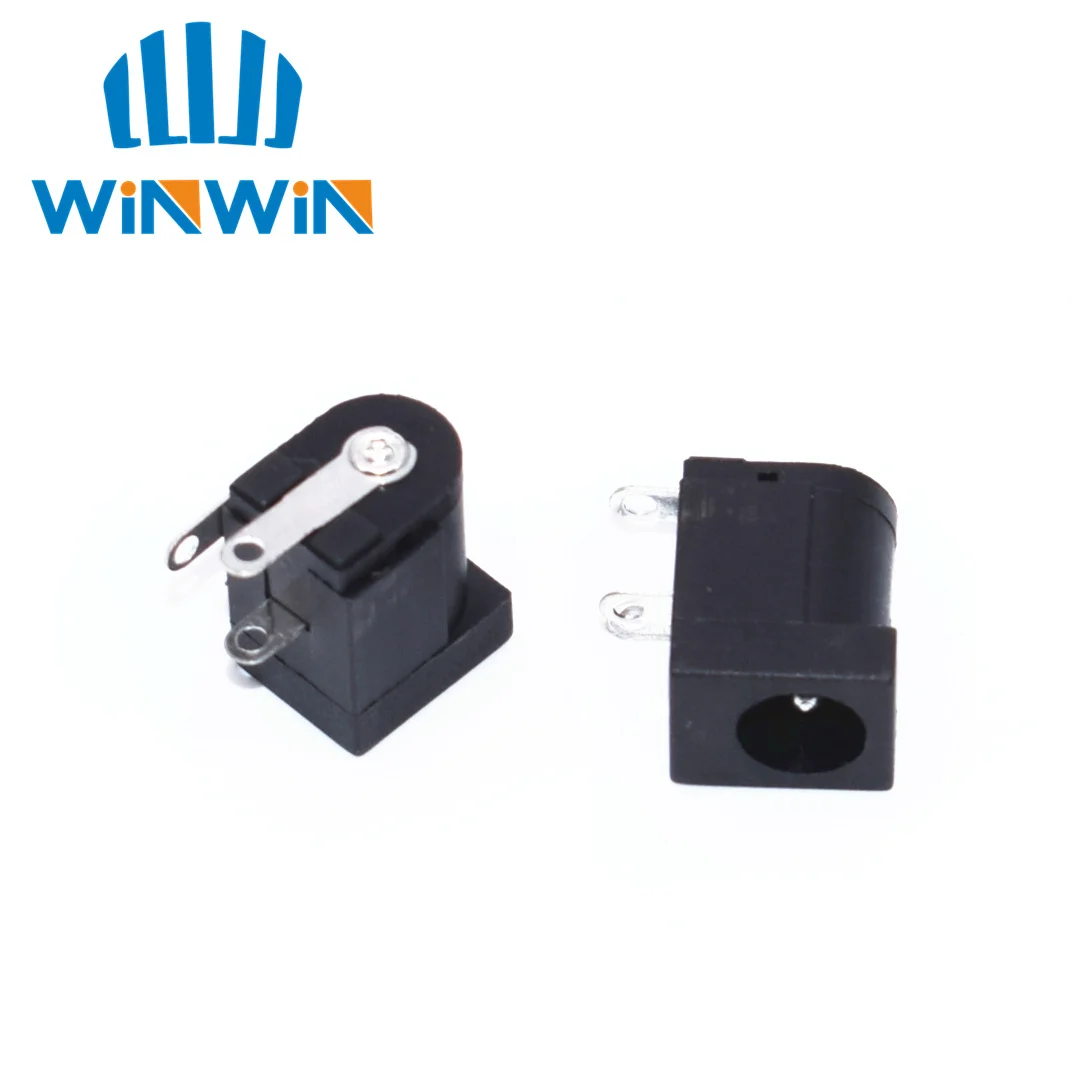 

10Pcs DC-005 Black DC Power Jack Socket Connector DC005 5.5*2.1mm 2.1 socket Round the needle