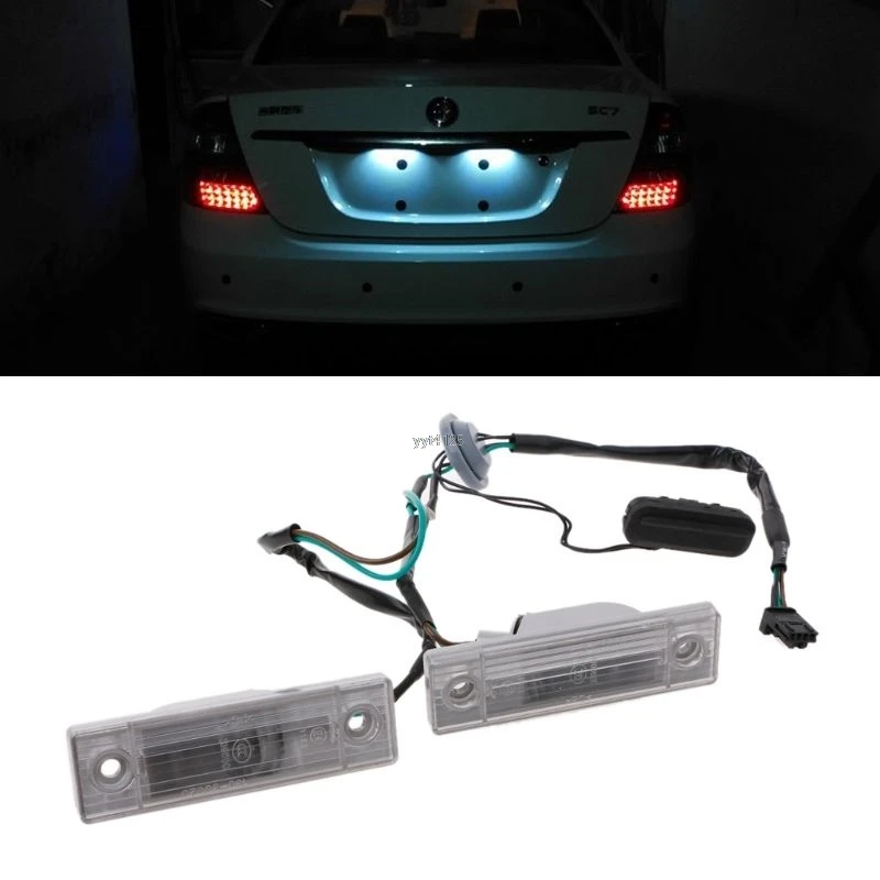 2pcs Rear Back License Plate Light With 