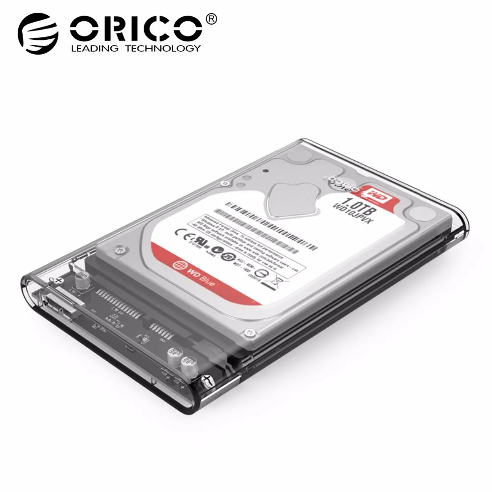 

ORICO 2139U3 Hard Drive Enclosure 2.5 inch Transparent USB3.0 Hard Drive Enclosure Support UASP protocol