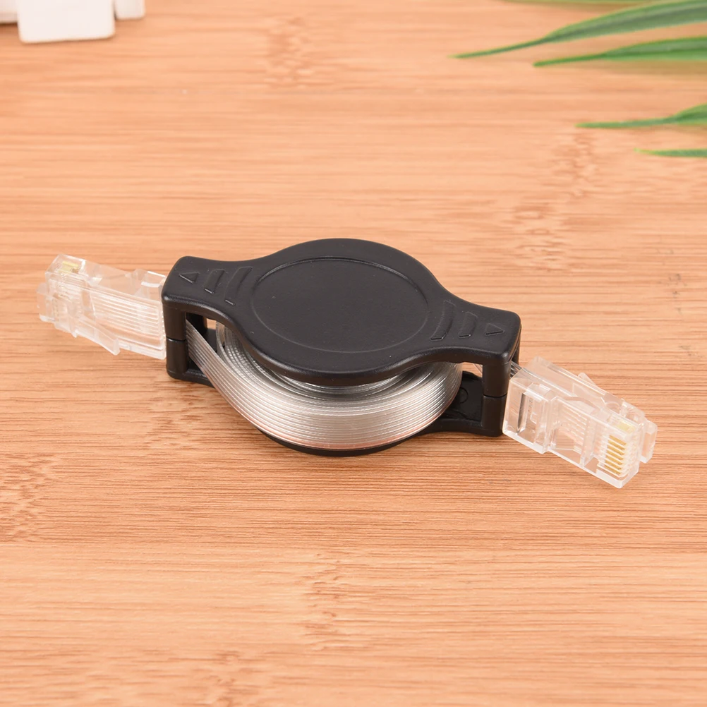 Adjustable Black Network Retractable Cable 1.5 M Portable Retractable