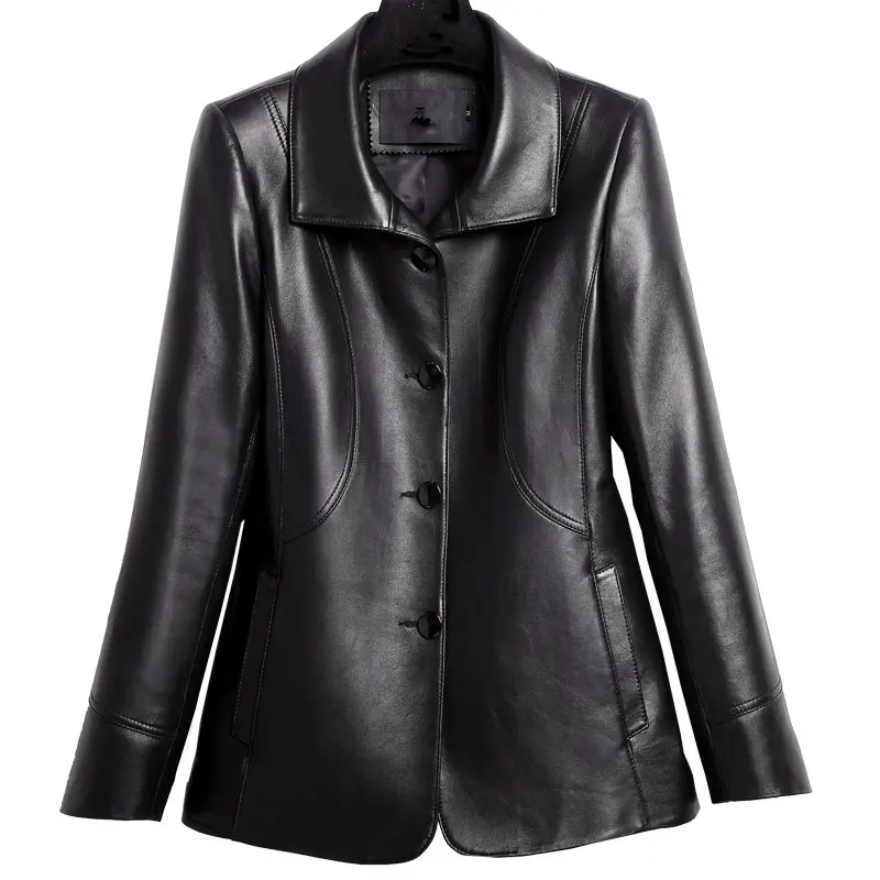 Buy YOLANFAIRY Genuine Leathe Jacket Women Real