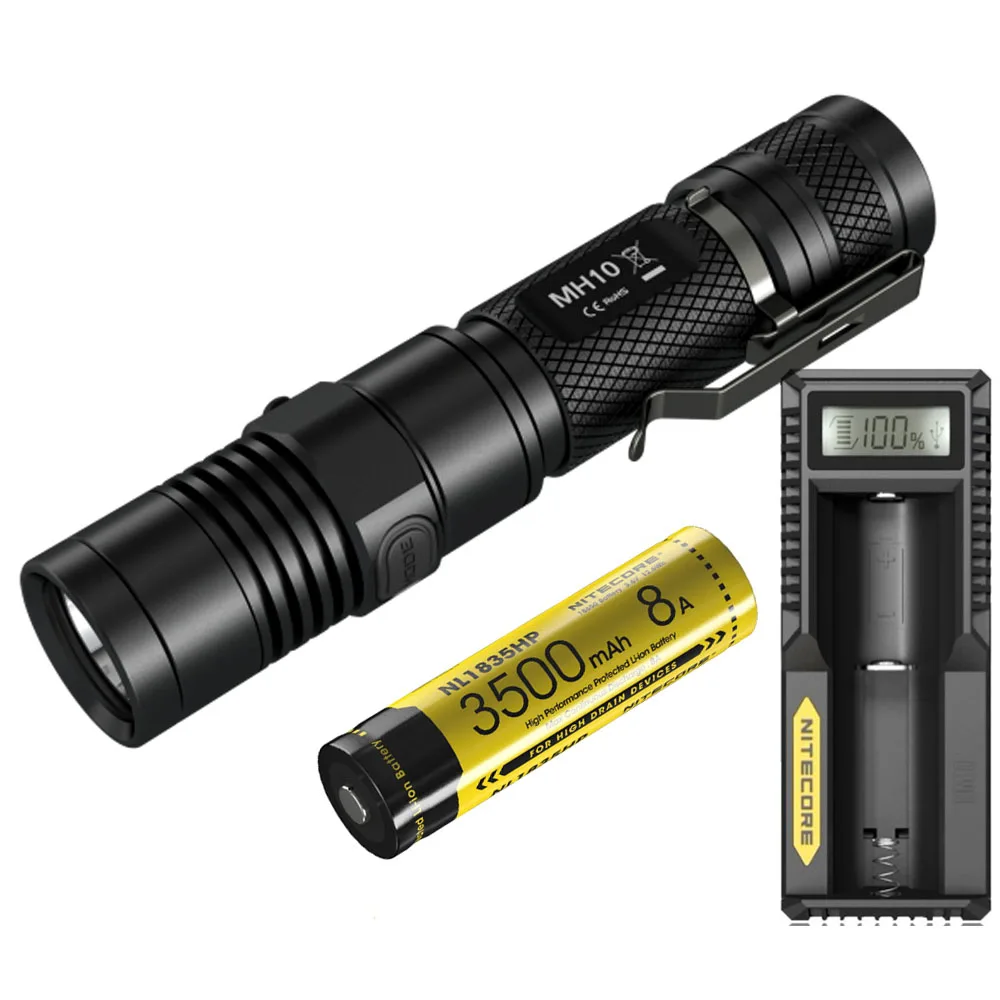 NITECORE MH10 USB Charging Flashlight CREE XM L2 U2 max 1000 lumen beam