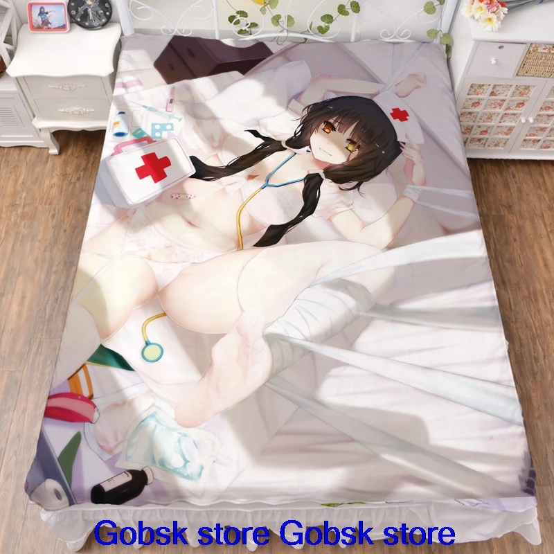 150x200 см японское аниме Дата Живая сексуальная девушка персонажи Tokisaki Kurumi кошмар Elohim простыня и одеяло летнее одеяло