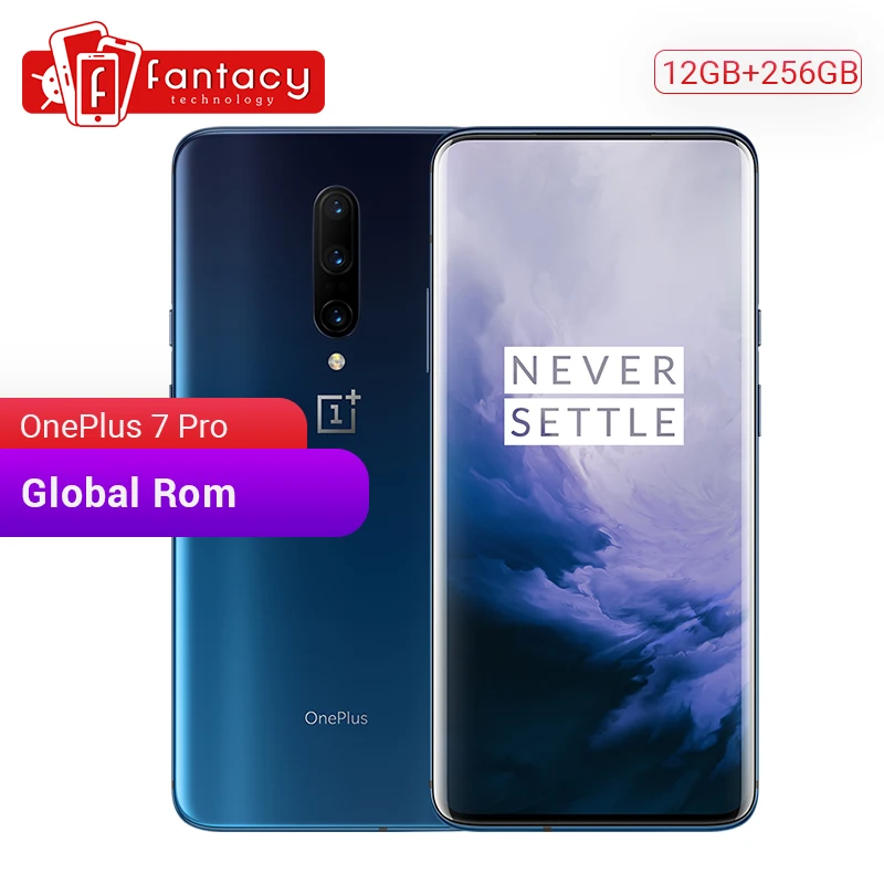 Смартфон Oneplus 7 Pro с глобальной ПЗУ, 12 Гб, 256 ГБ, Snapdragon 855, 6,67 дюймов, 90 Гц, AMOLED дисплей, отпечаток пальца, камера 48 МП, NFC