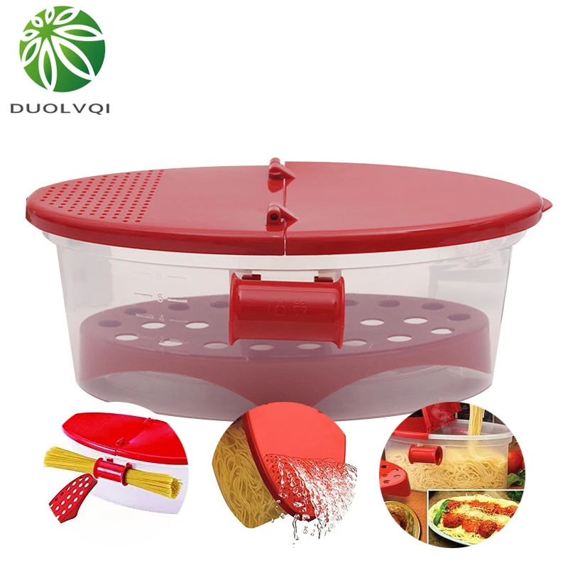 

Microwave Oven Spaghetti Noodles Box PP Pasta Maker Noodle Box Pasta Box Eco-friendly Boat Bowl Food Container Kitchen Tools