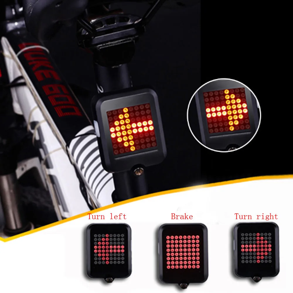 

Bicycle light turn signal automatic direction indicator tail light USB charging mountain bike bicycle safety warning light