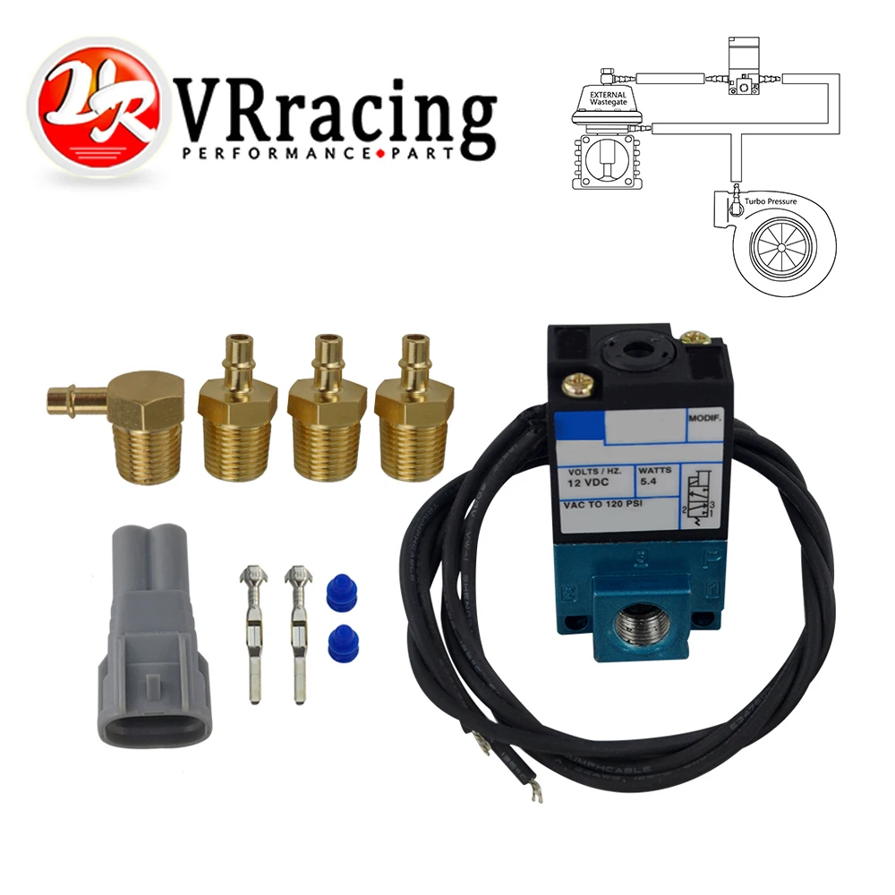 

VR ECU 3 Port Electronic Turbo Boost Control Solenoid Valve 12V 120PSI 5.4WATTS VR-ECU00