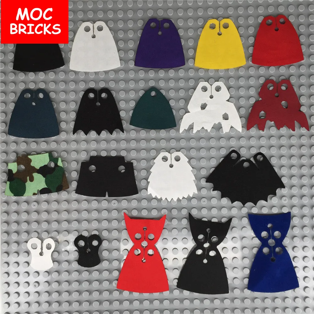 

5pcs/lot MOC bricks Colors Cape Cloak Custom DIY Super heroes STAR WARS Toys Gift Educational Building Blocks kids gifts