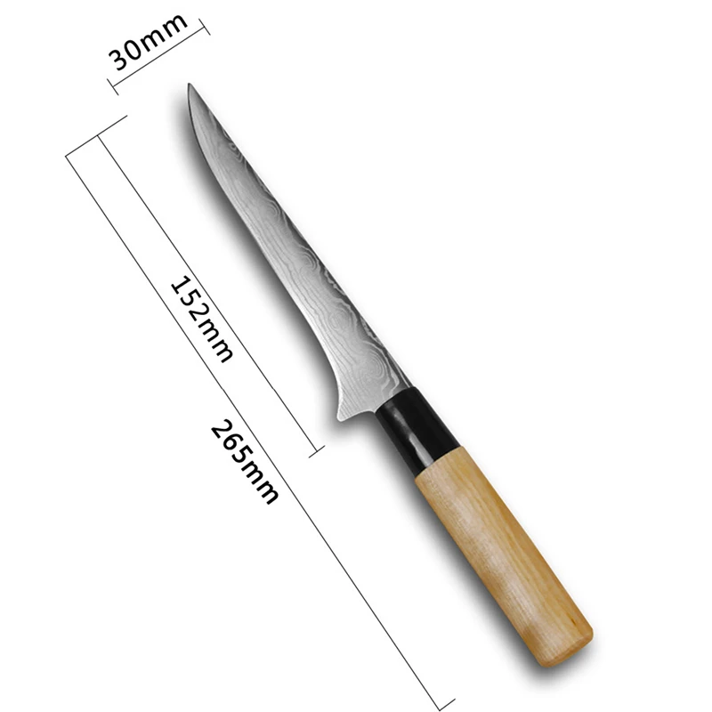 Нож для обвалки 3Cr13Mov стальной японский кухонный нож шеф-повара бритва острое лезвие филе ножи с деревянной ручкой 2 стиля