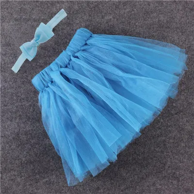 Новая юбка-пачка с цветочным принтом и бантом для маленьких девочек, одежда принцессы для фотосессии, юбка ярких цветов+ повязка на голову - Цвет: 2