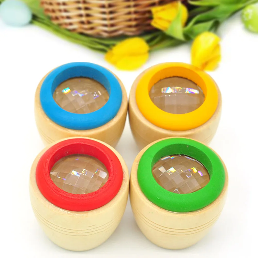 

Wooden Educational Magic Kaleidoscope Baby Kid Children Learning Funny Toy Color Random