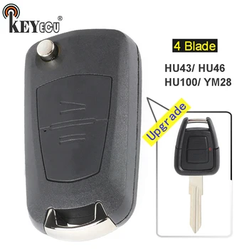 

KEYECU for Opel, for Vauxhall Astra Zafira Omega Vectra Frontera Modified Flip Remote 2B Key Shell Case Fob HU43/YM28/HU46/HU100