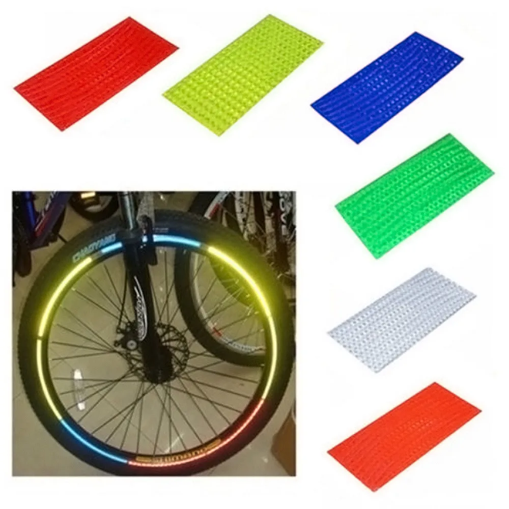21 cm x 8 cm luorescent MTB Bike Sticker Fluorescent MTB Bike Bicycle Sticker Cycling Wheel Rim Reflective Stickers Decal 0.45
