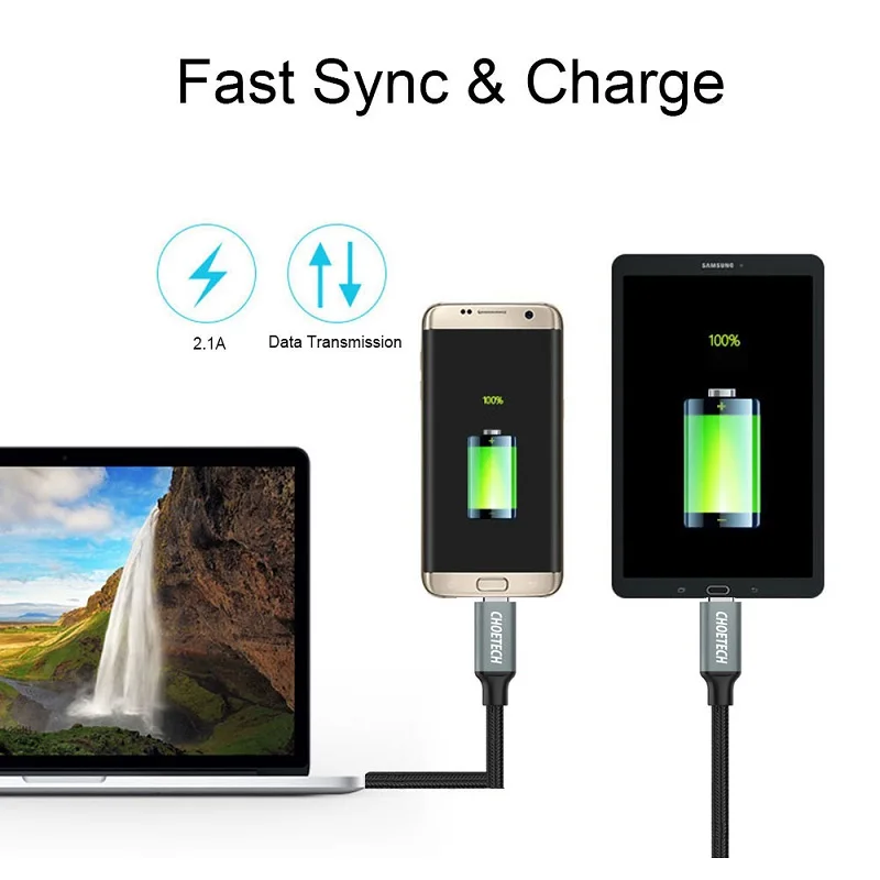 CHOETECH USB 3 0 type C кабель для быстрой зарядки Samsung Galaxy S8 Xiaomi Mi5 кабели мобильных