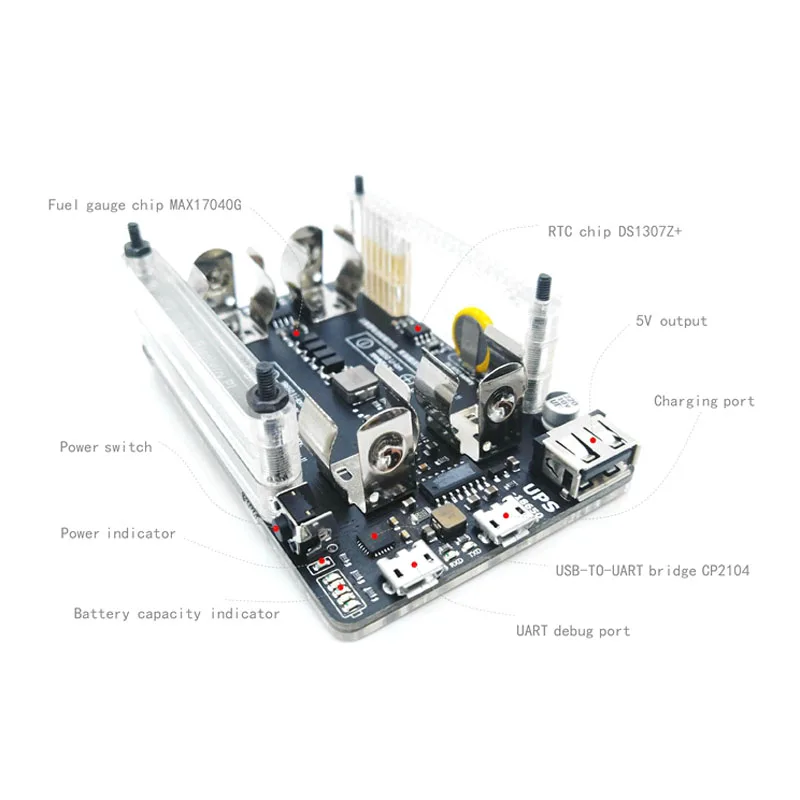 Новый UPS 18650 MAX17040G Raspberry pi плата расширения мощности с RTC замером 5 в выходной