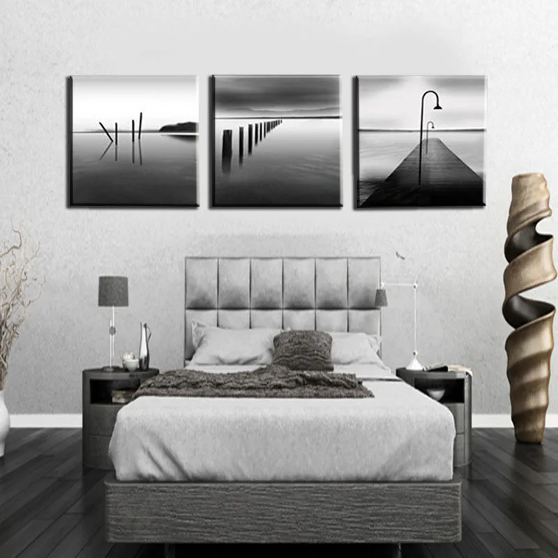 Unframed-3-Panel-Grey-Seascape-Abstract-Black-White-River-Scenery-Modern-Wall-Art-Picture-Print-On (1)