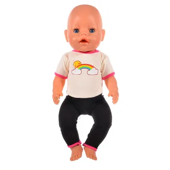 

6 styles lovely sport clothes set for 43cm doll's the best Christmas children gift