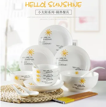 

Dinnerware ceramics Bowl Dish Soup bow Hello Gift Kitchen Cooking Tools Accessory Household Tableware Home Decor Porcelain
