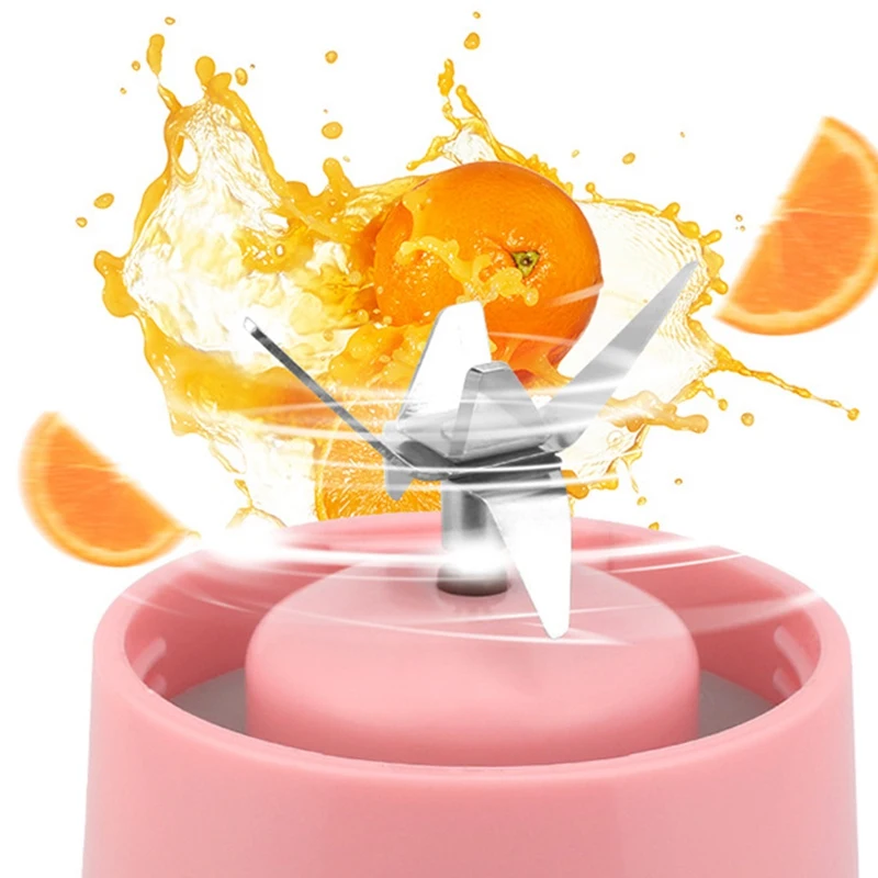 400Ml 6 Blades Mini Usb Rechargeable Portable Electric Fruit Juicer Smoothie Maker Blender Machine Sports Bottle Juicing Cup